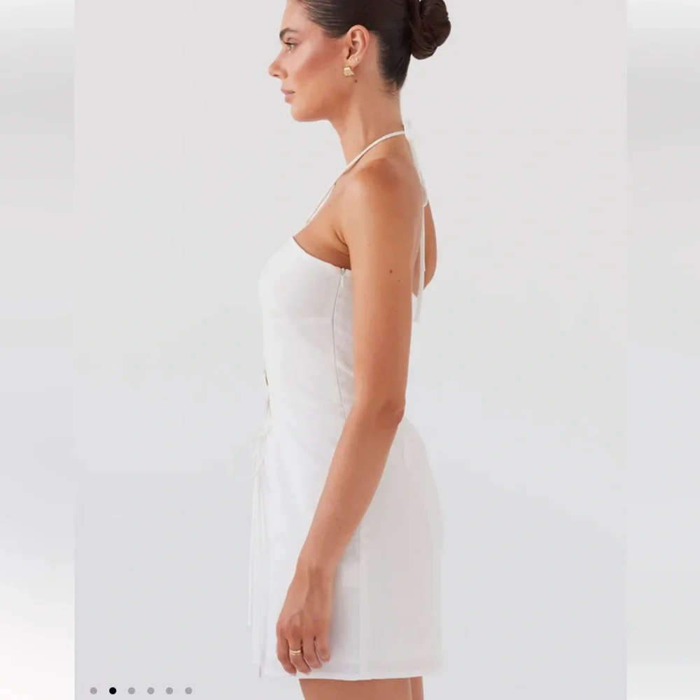 NWT PEPPERMAYO- Island Echoes Linen Mini Dress size 6 - Picture 2 of 5